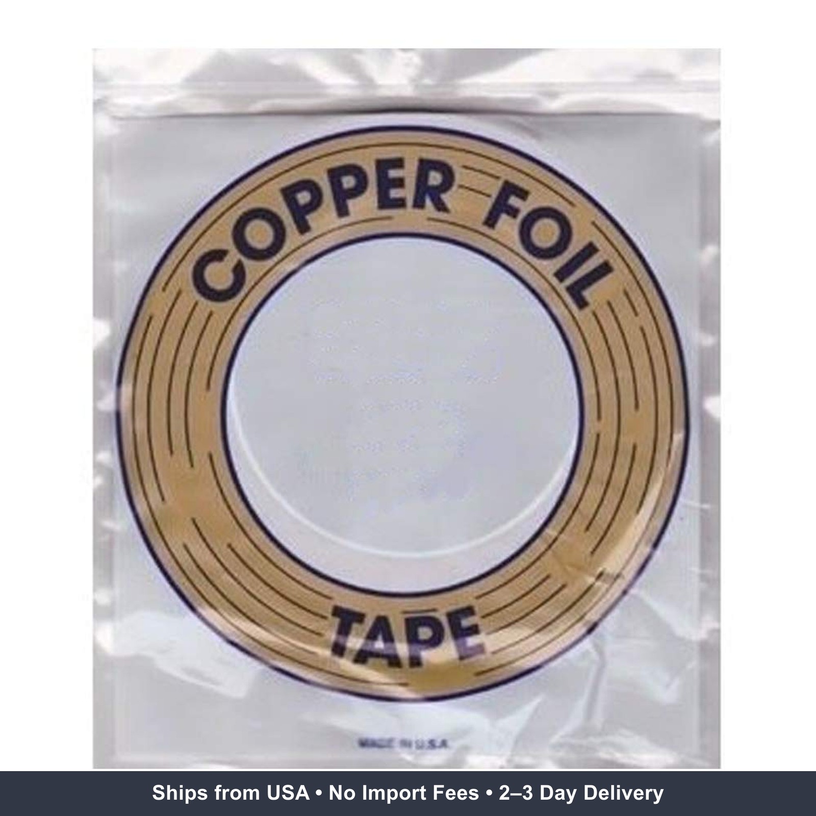Edco 1/4″ Copper Foil – Silver Back – 1.0 Mil. – 1 Pack