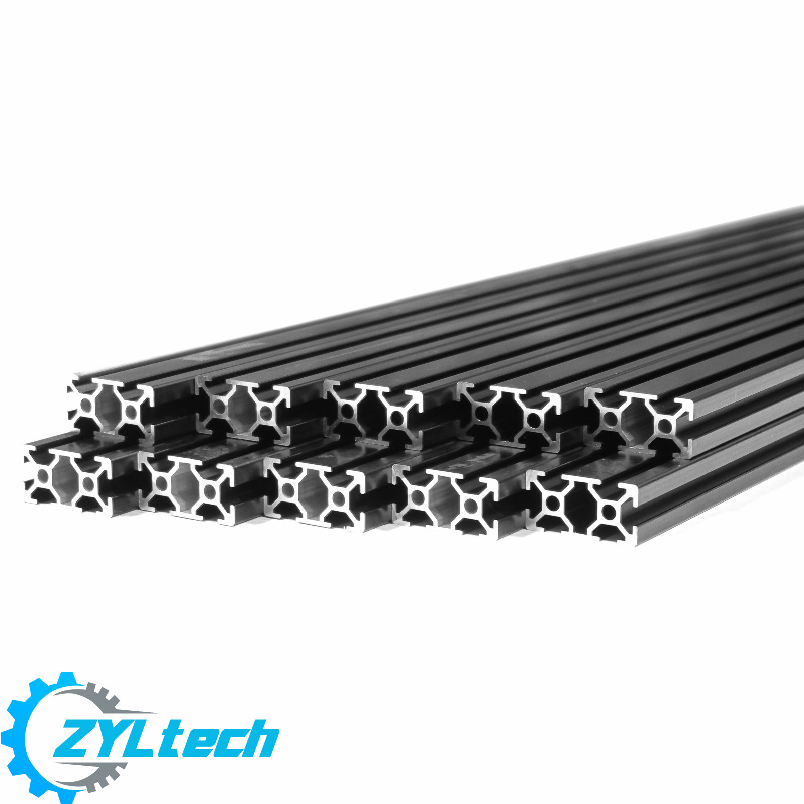 Black 2040 T-slot 20mm 40mm Zyltech Aluminum Extrusion 1m X10 10 Pcs 10m