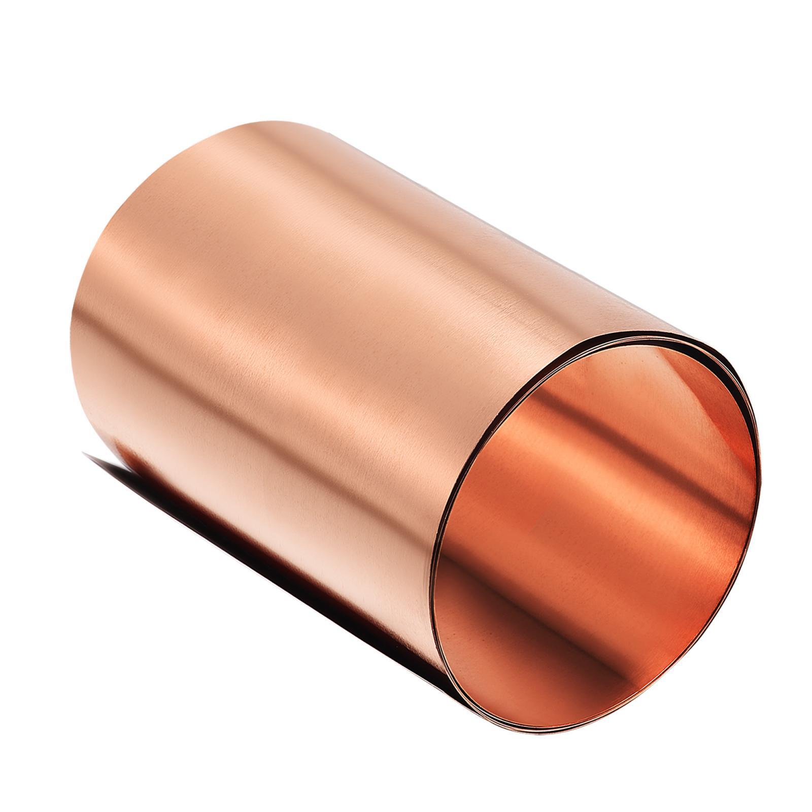 Copper Sheet Roll Metal Foil Plate 39.4“ x 3.9” x 0.008“