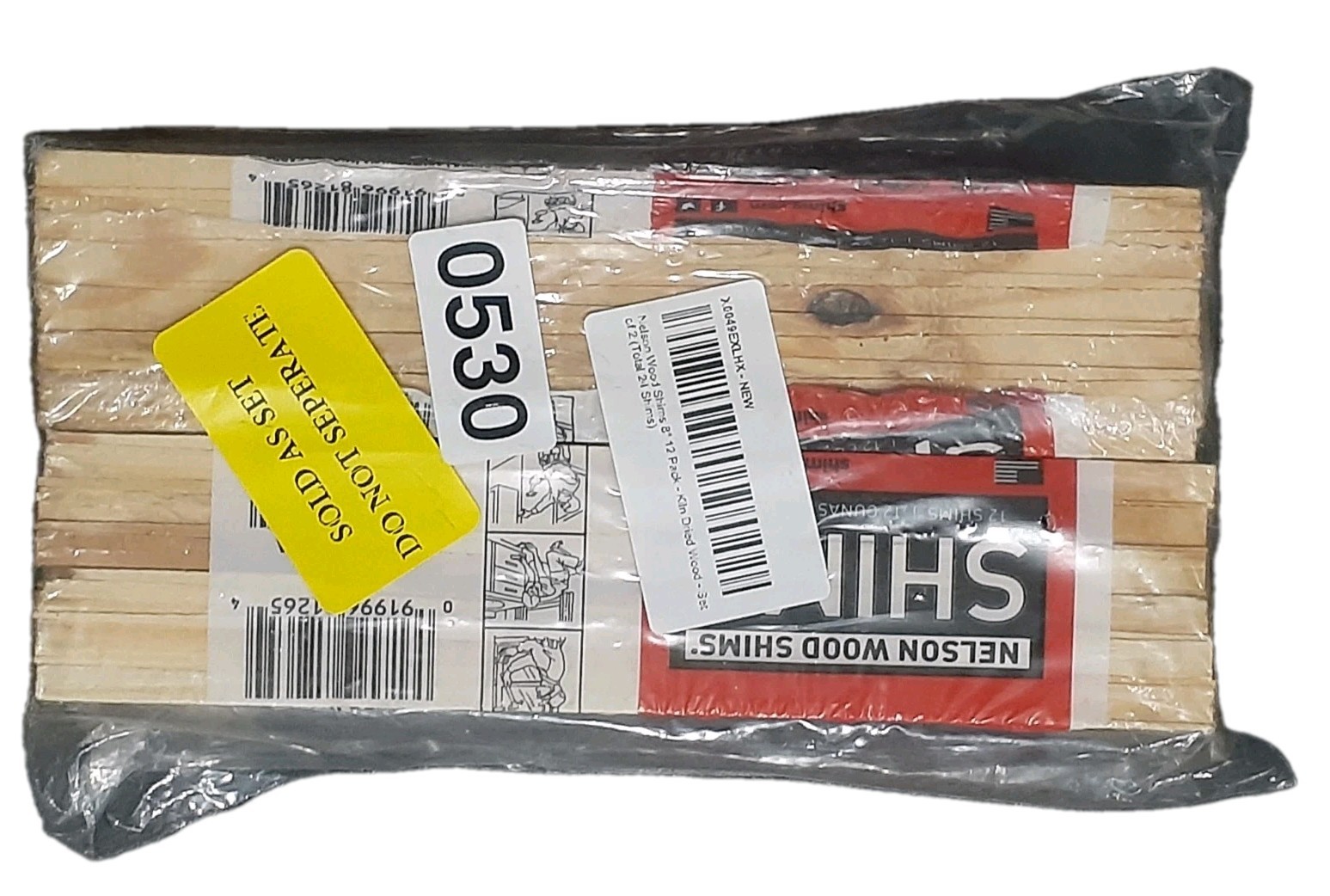 Wood Shims 8-In. Shims, High Performance Wood, 100% Kilm Dried. (2-Pk Lot) 24pcs