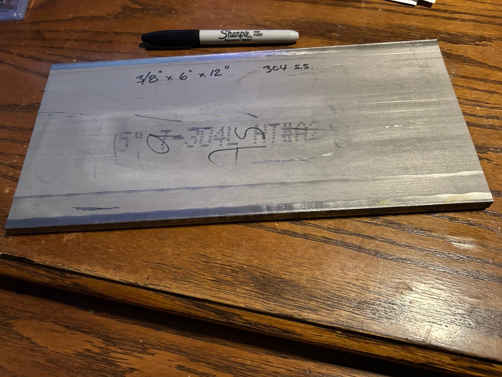 3/8″ x 6″ x 12″ , 304 Stainless Steel Flat Bar