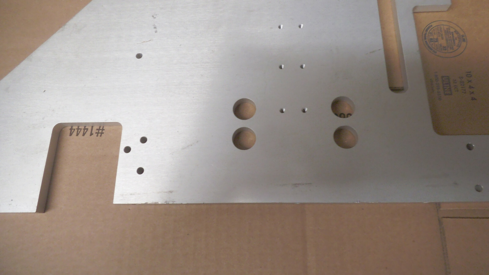Aluminum plate or bracket, 19-3/8″ x 9-7/8″ x point 380″ thick