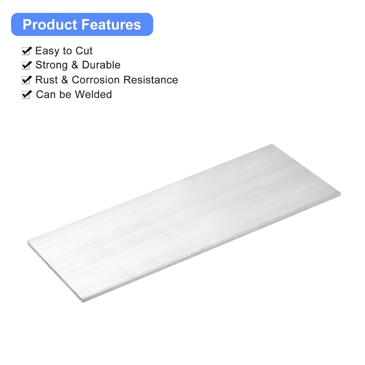 Versatile Anodized Aluminum Flat Bar – 4 x 100 x 305mm – Lightweight & Strong