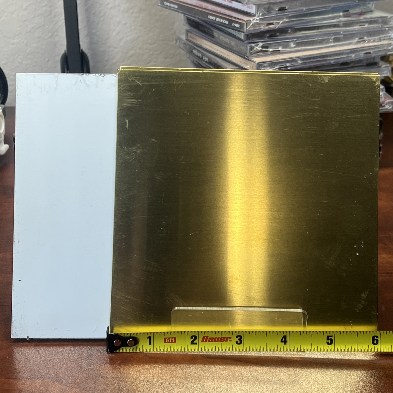 10 Brass sheet 0.020″ Thick 6″ X 6” Flat Unpolished Lot