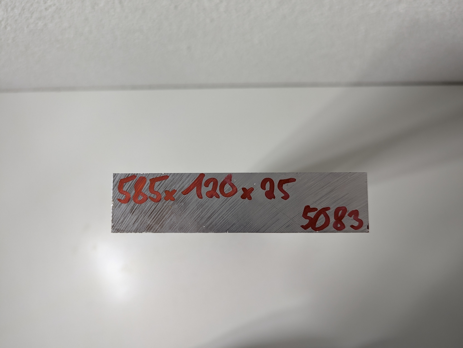 Aluminium Platte | 585 x 120 x 25 mm | EN AW-5083 (AlMg4,5Mn)