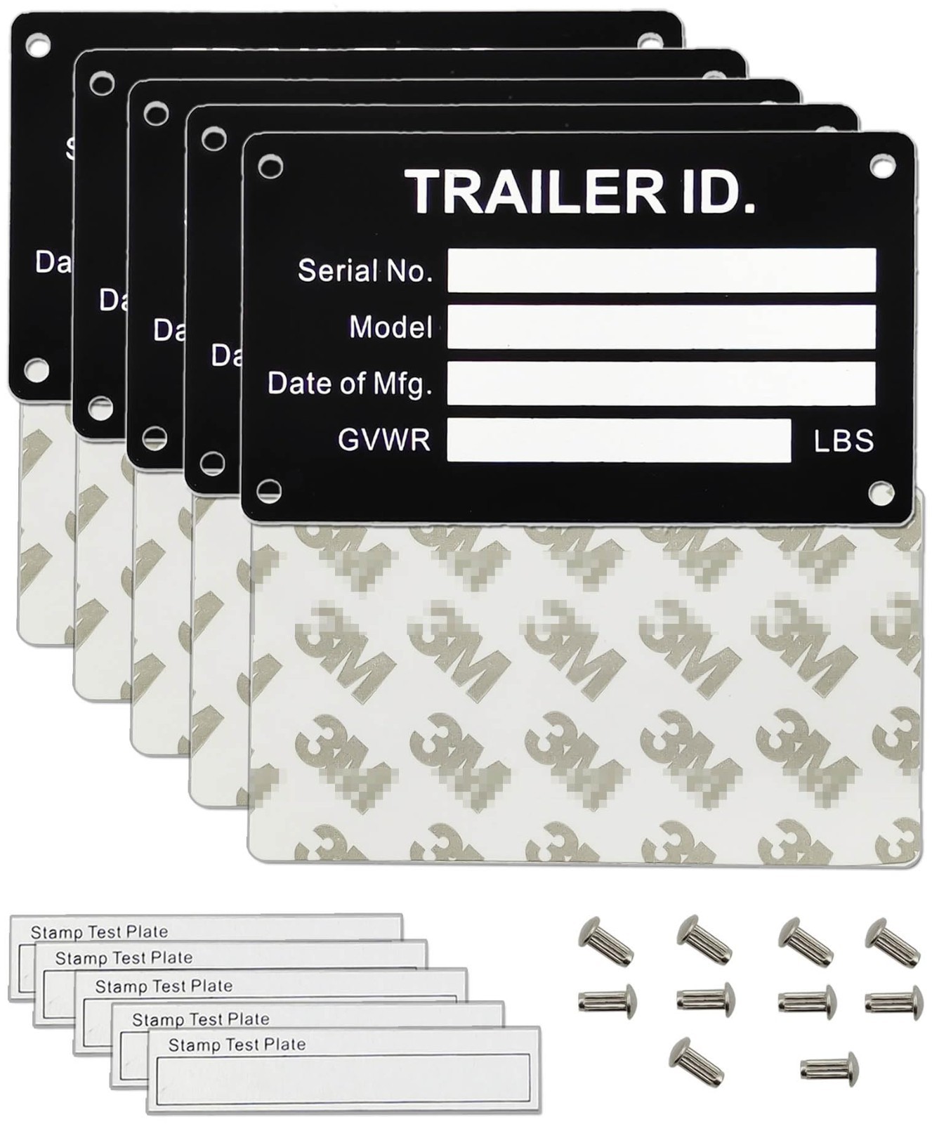 Blank Aluminum ID Plates – Metal Serial Number Tags, Equipment Data & Compliance