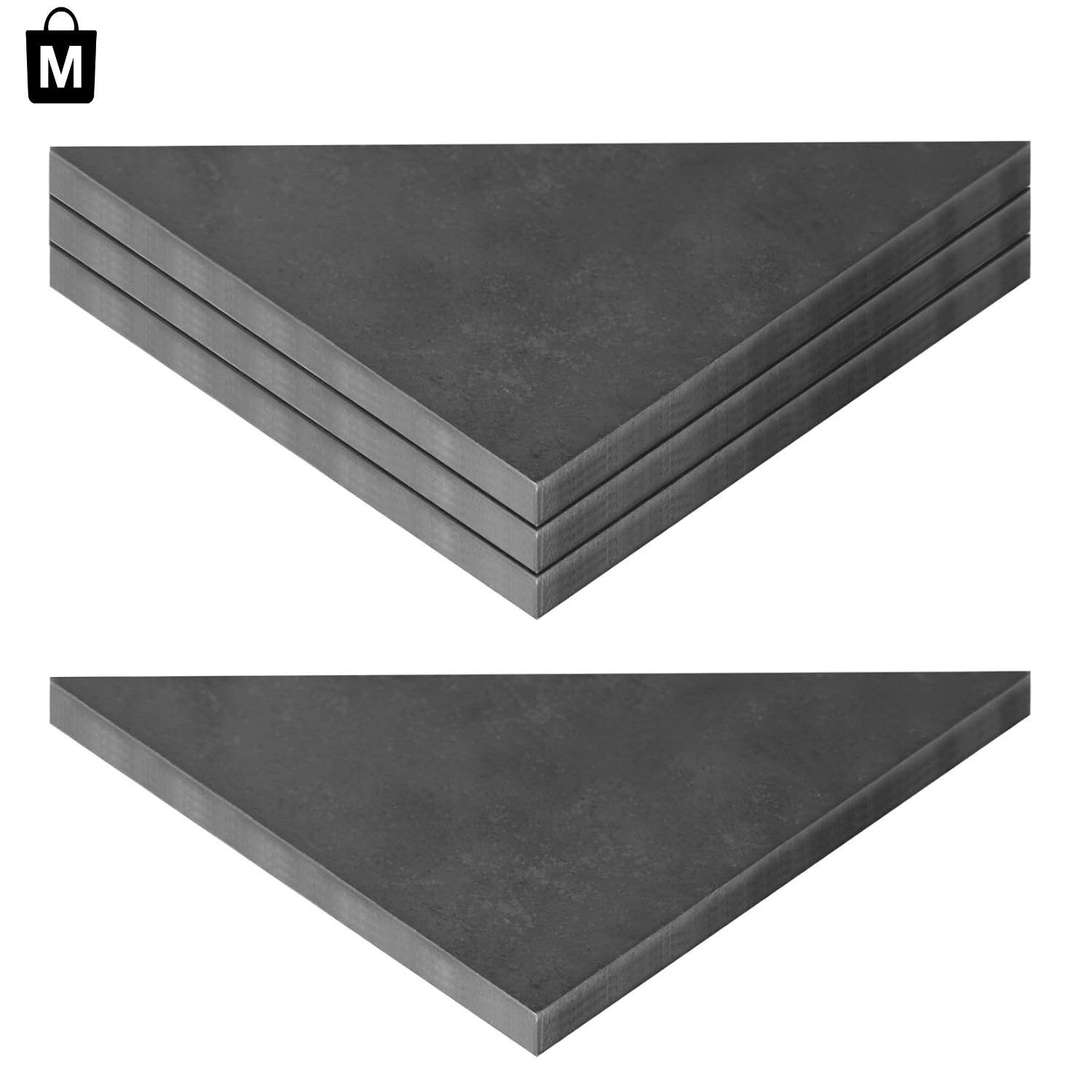 Versatile 4 Count Weld On Triangle Gusset Plates – 6″ x 6″ x 1/4″ | Plain Finish