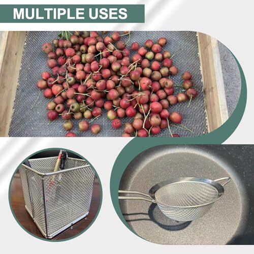 6 Pcs 304 Stainless Steel Wire Mesh Screen, 1mm Hole 20 Mesh, No Rust and Sturdy