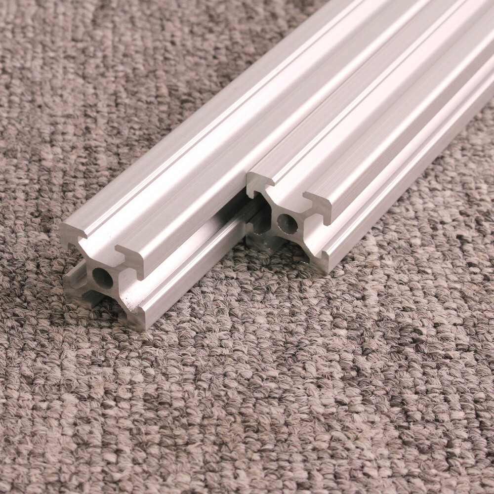 2 Pieces 2020 Aluminum T-Slot Aluminum Extrusion 300mm for CNC 3D Printer Silver
