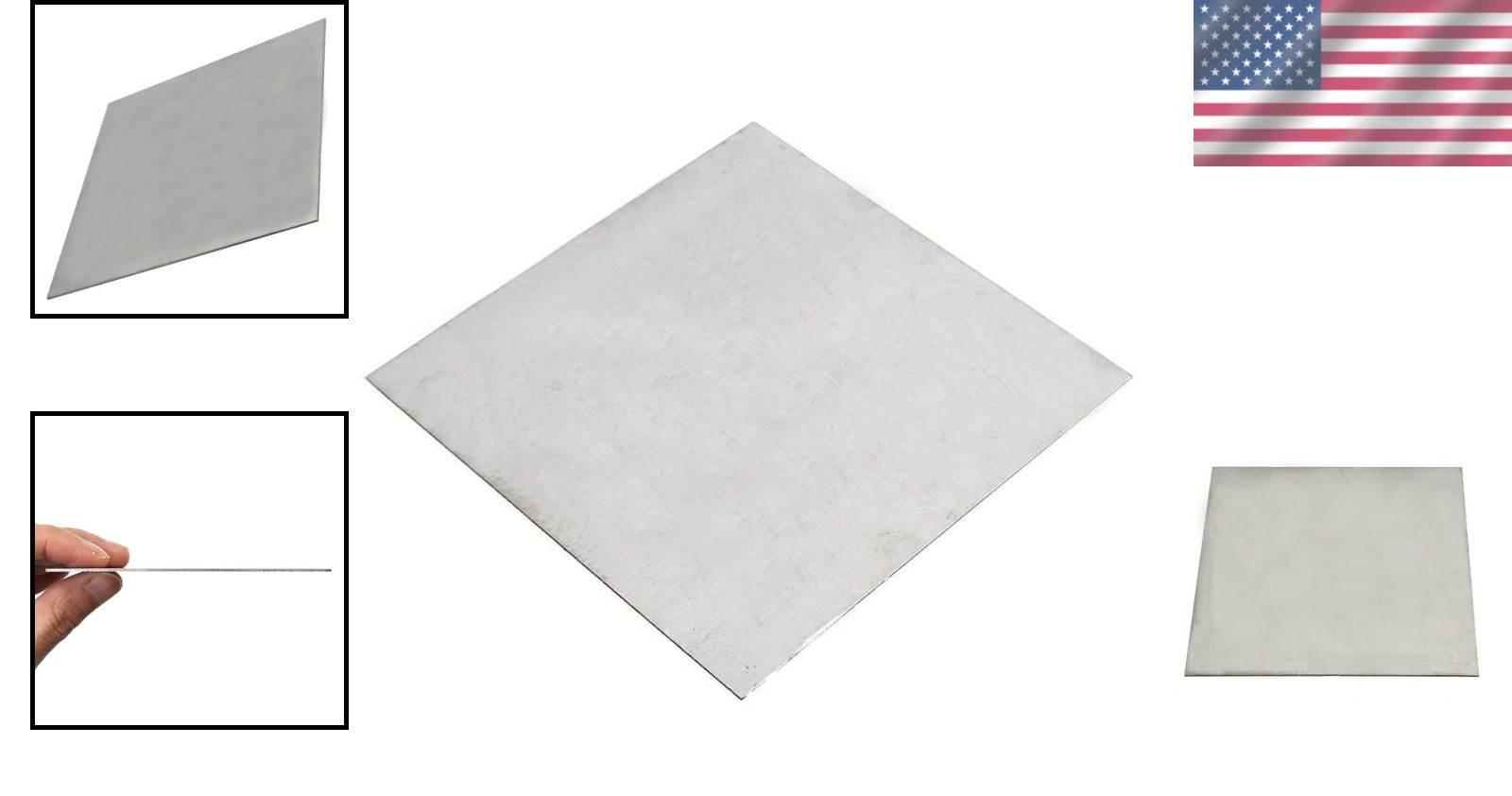 LTKJ 1mm Thick Grade 5 Titanium Alloy Metal Sheet Plate Silver 100 x 100 mm f…