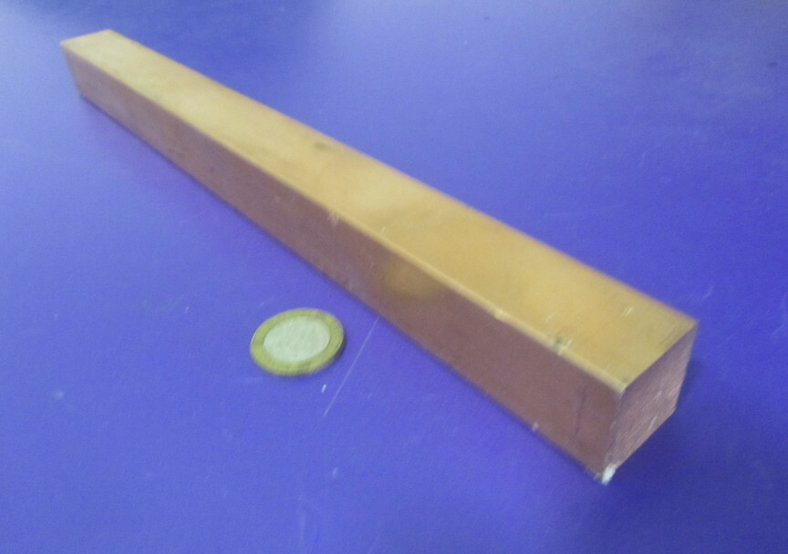 110 Copper Square Bar H02, 1.0″ Thick x 1.0″ Wide x 1 Ft Length