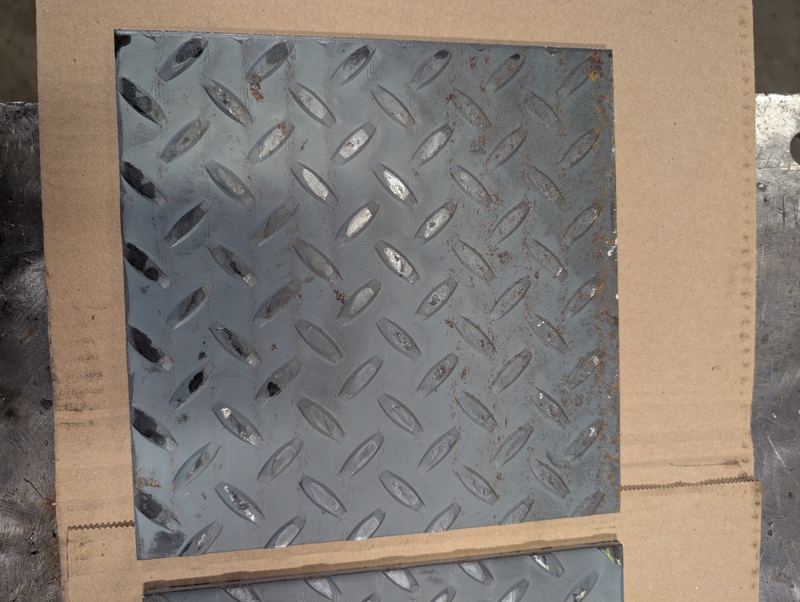 4 Pc 8″x8″3/16 Dimend Plate A36 Steel 13 Lbs.