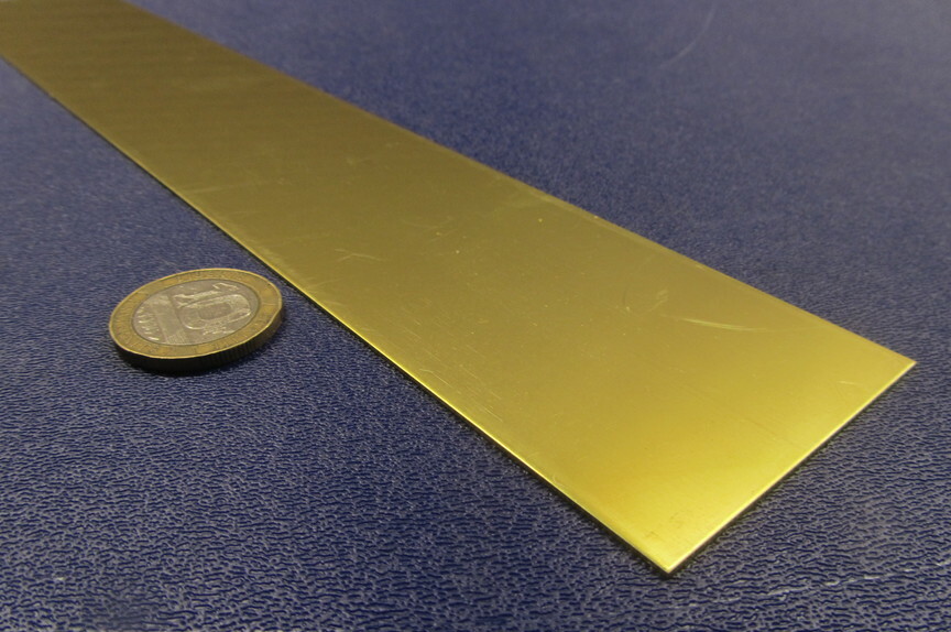 260 Brass Flat Bar .063″ Thick x 2.0″ Wide x 36″ Length