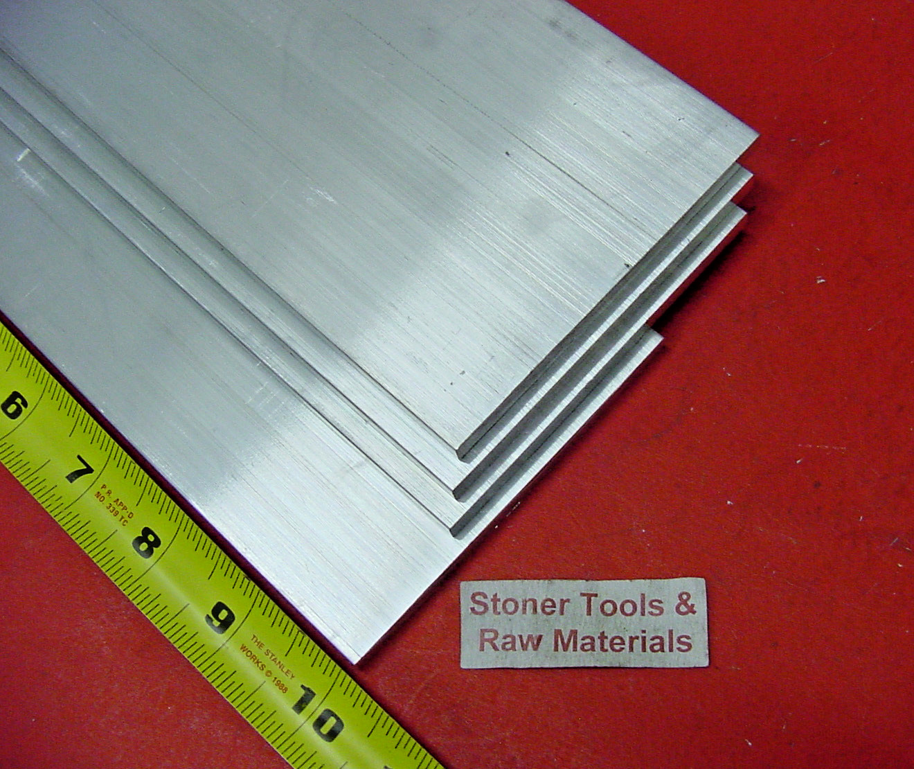 12 pieces 1/4″ X 6″ ALUMINUM 6061 FLAT BAR 10″ long T651 Extruded Mill Stock New