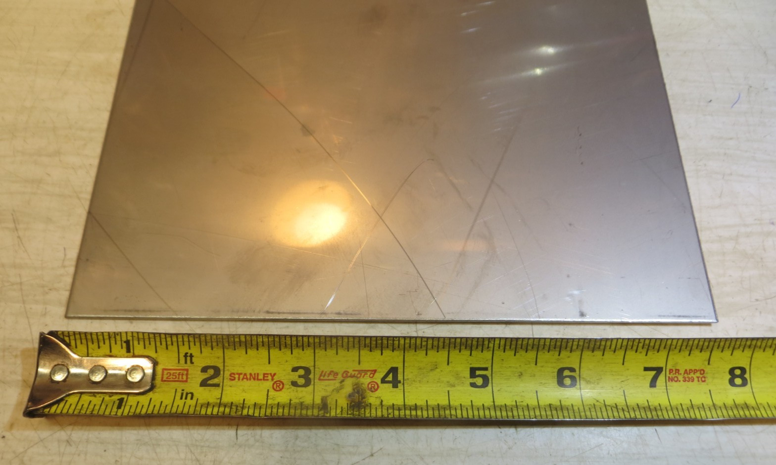 7-3/4″ x 11-3/4″ 304 Stainless Steel Sheet Plate .060″ (1/16″) Thick 16 Gauge