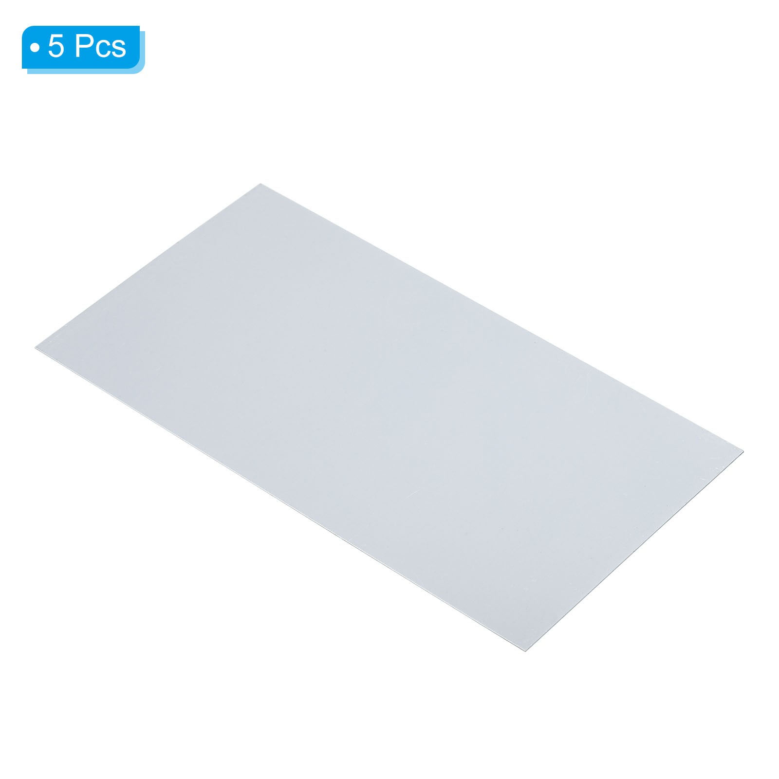 5pcs Galvanized Steel Sheet, 15x8cm Metal Sheet Plate Panels 0.5mm Thick