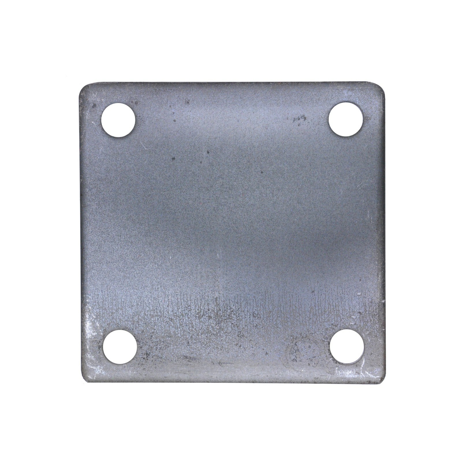 4″ x 4″ SQUARE FLAT STEEL METAL BASE PLATE 6GA THICKNESS 3/8″ HOLE | QTY 4