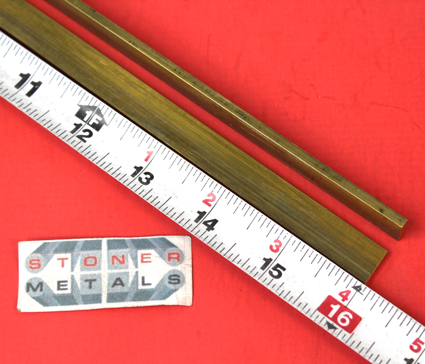 11 Pieces 1/8″x 1/2″ C360 BRASS FLAT BAR 16″ long Solid Plate Mill Stock H02 New
