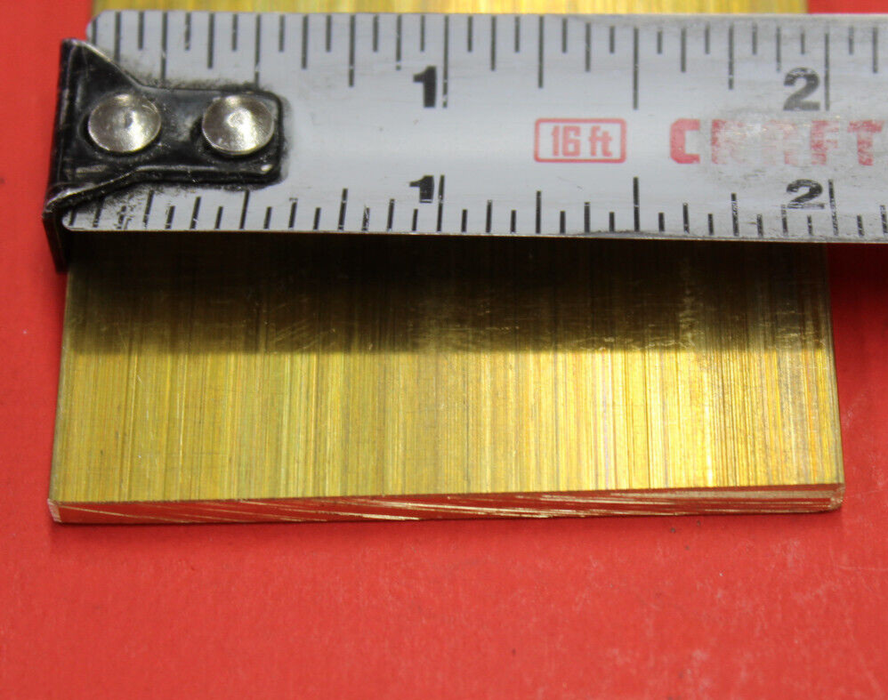 1/8″ x 2″ C360 BRASS FLAT BAR 3-5/8″ long Solid Plate Mill Stock H02 .125″x 2.00