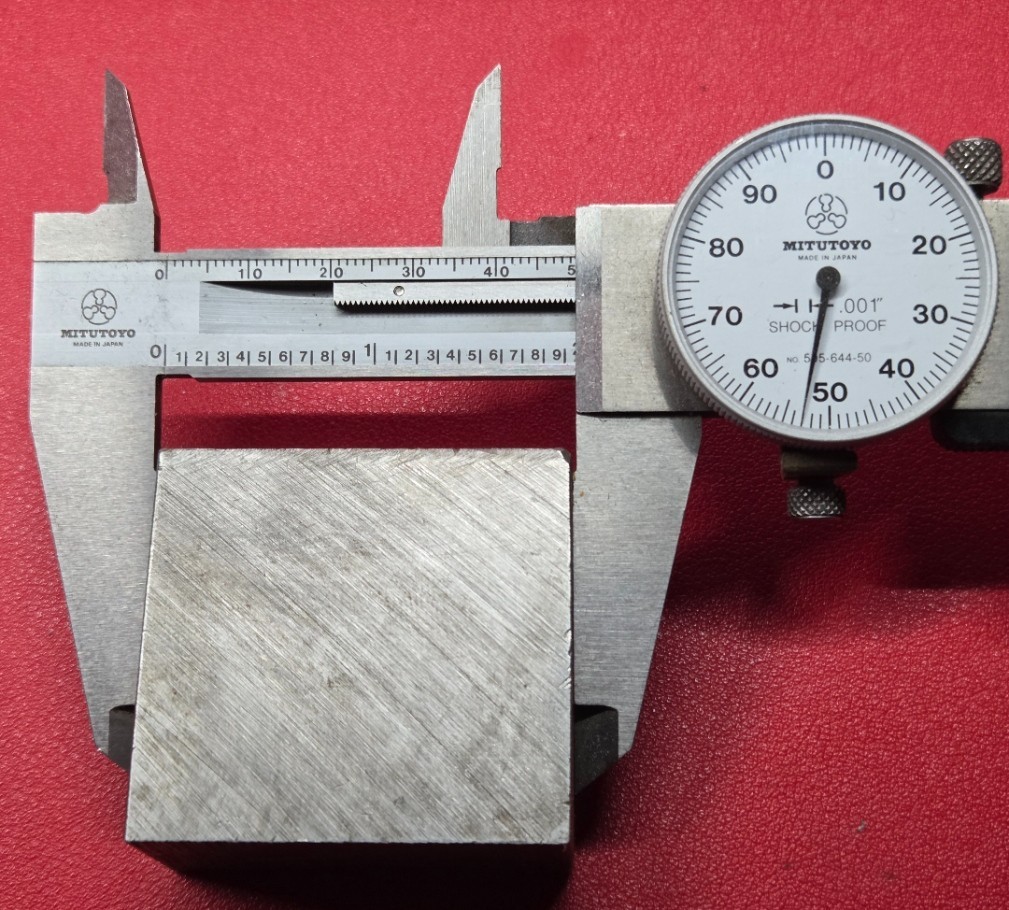 D2 Tool Steel Block Billet 1.950″ L x 1.825″ W x 1.03″ Thick, 1 Lb 0.2 Oz.