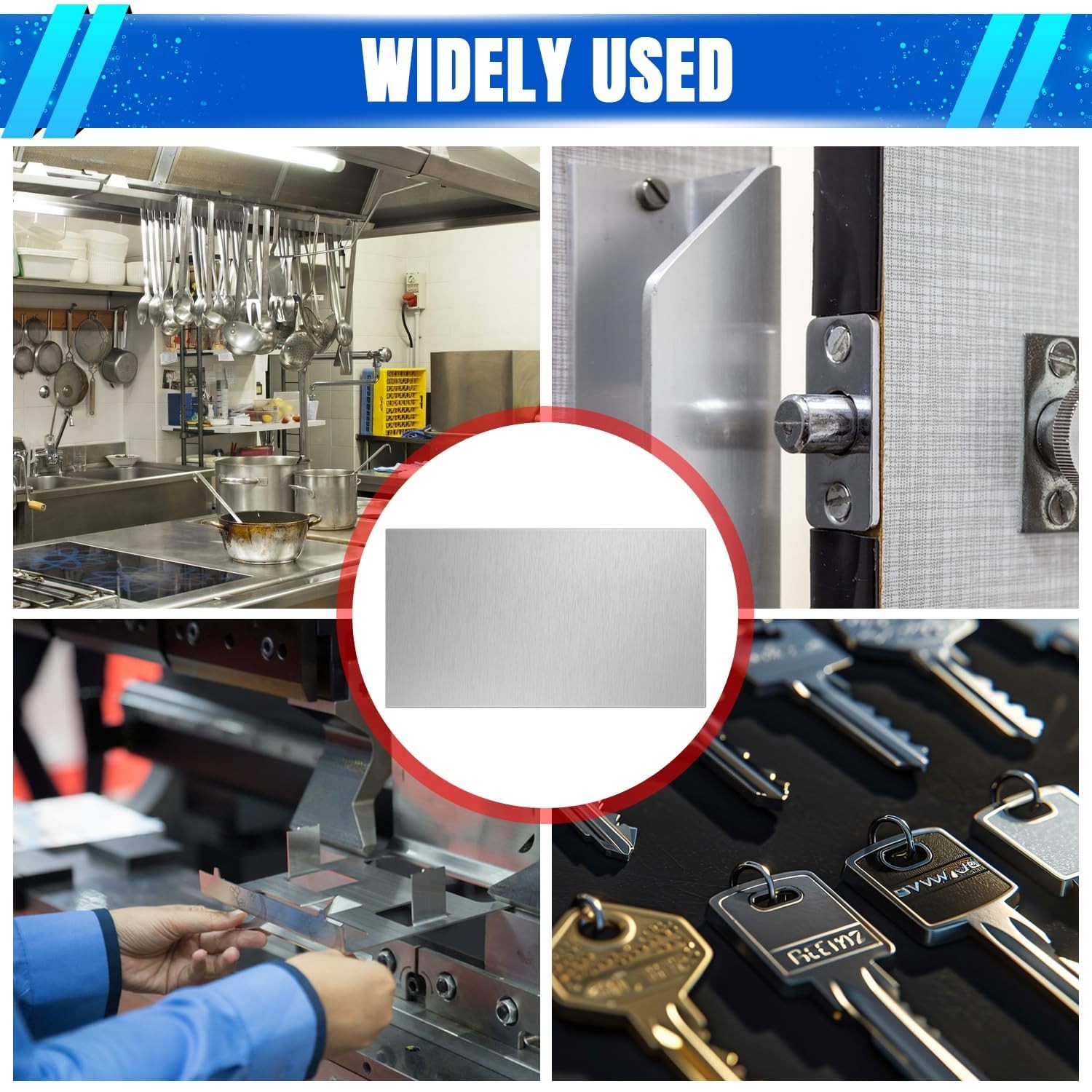 Uxney 2mm Stainless Steel Sheet 4×8 Inch, 430 4″ x 8″-14 Gauge(2mm), Silver