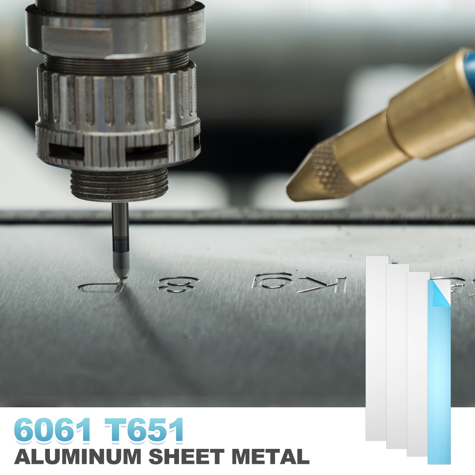 11.8″ x 0.8″ x 0.06″ 6061 T651 Aluminum Sheet Metal(Silver, 4Pcs)