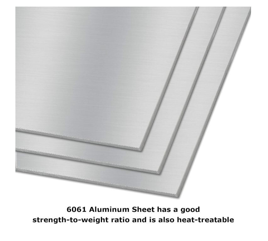 Aluminum Metal Sheet 12 x 12 x 1/8 Inch Flat Plain Plate Panel Finely Polished