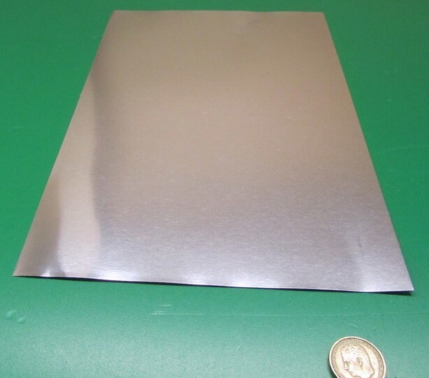 18-8 Stainless Steel Sheet, Full Hard, .004″ x 8.0″ x 12″, 2 Piece