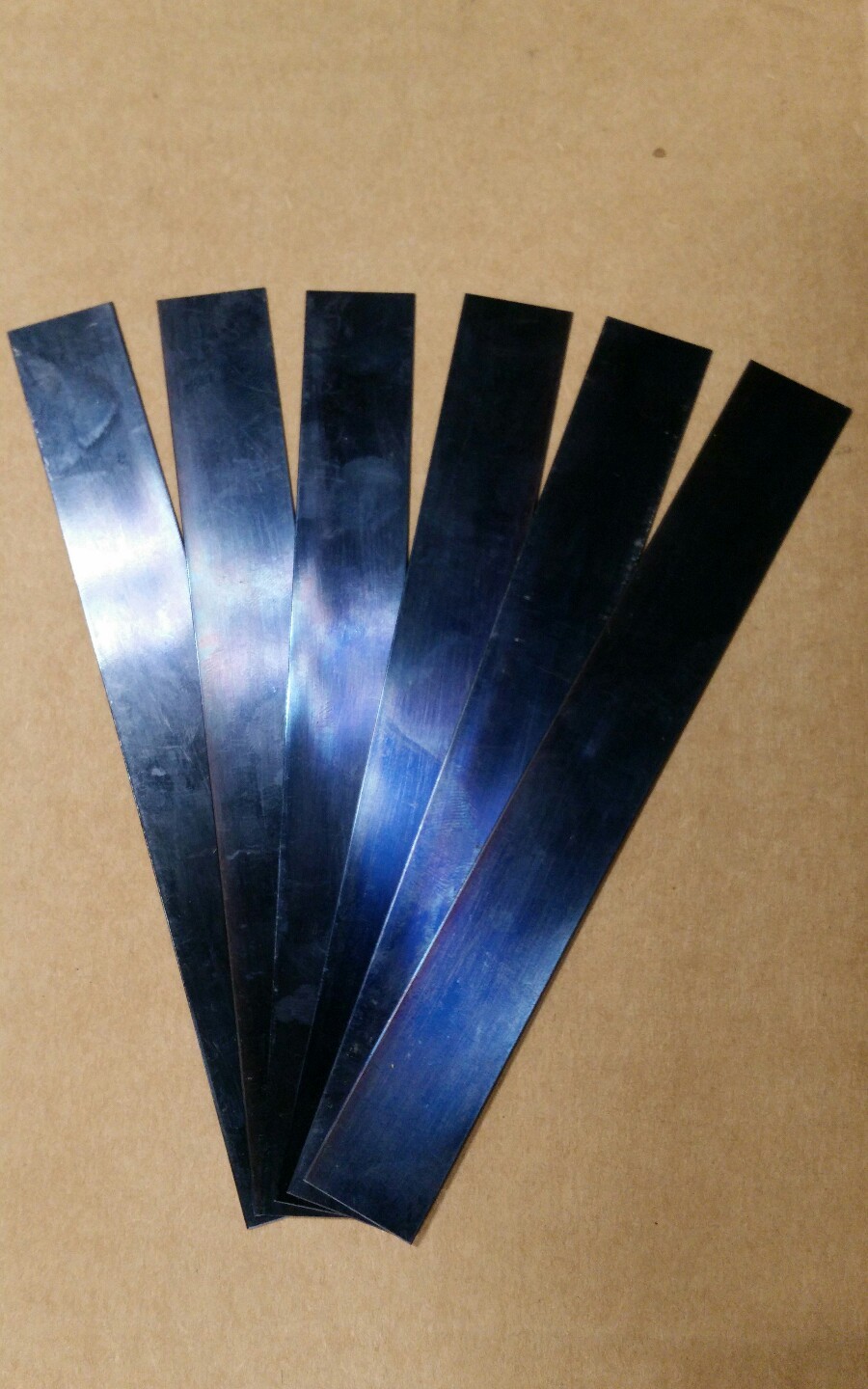 Blue Tempered Spring Steel Shim 0.028″ x 1″ x 6″ ONE PIECE LOT