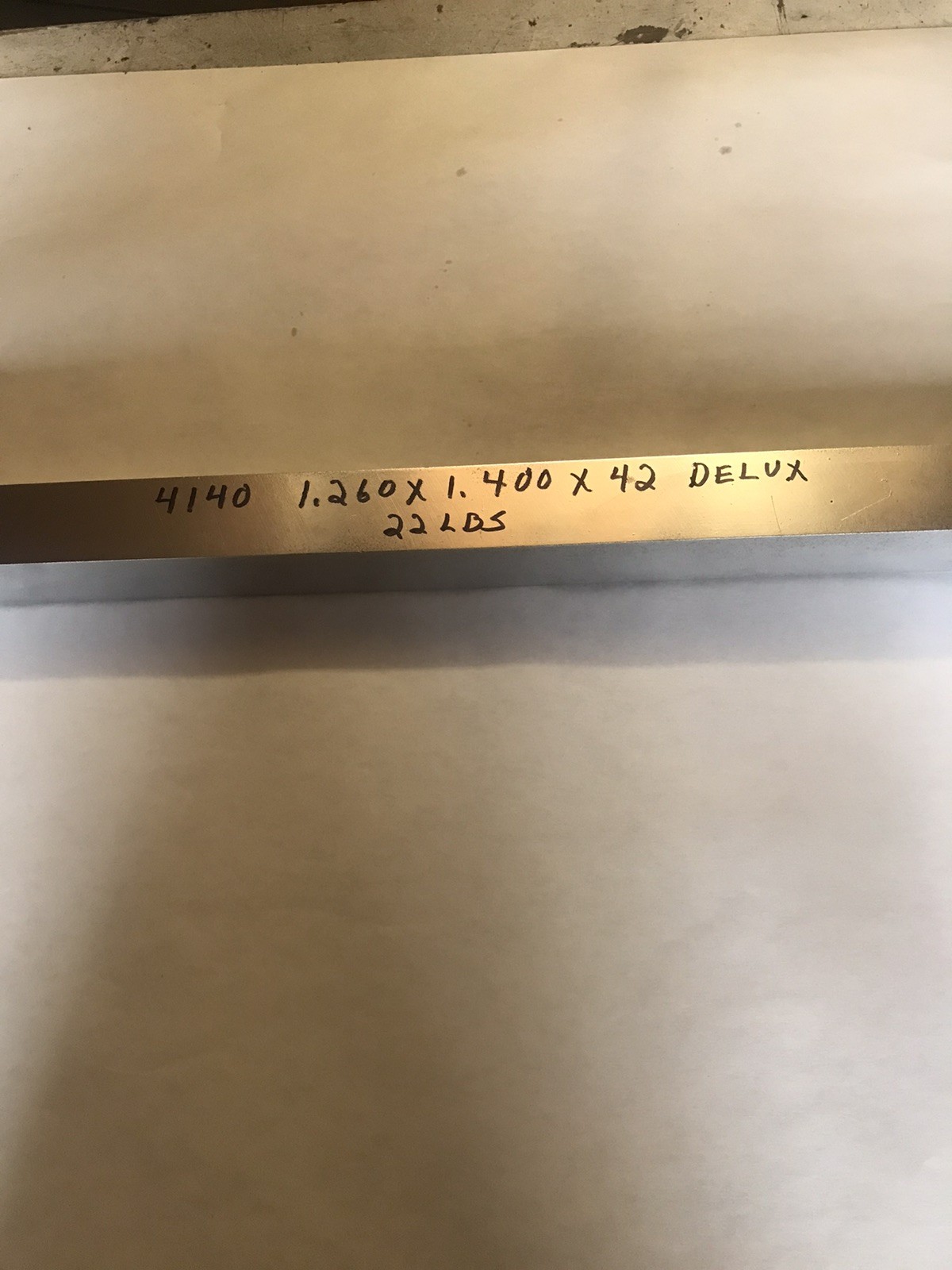 4140 STEEL Deluxe 1.260×1.400×42″ flat and square FREE SHIPPING