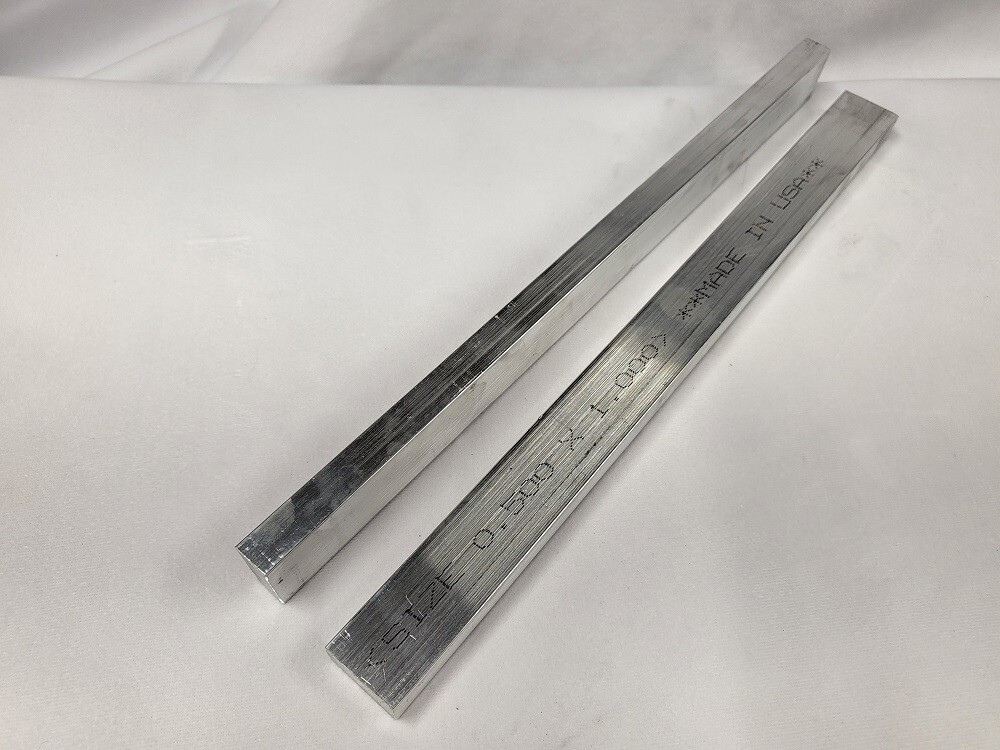 6061 Aluminum Flat Bar, 1/2 x 1 x 10″ long, Solid Stock, Plate, Machining, 2 pk