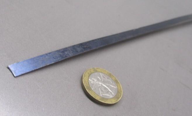 1095 Hard Blue Tempered Spring Steel Shim .008″ Thick x .250″ Wide x 300″ Long