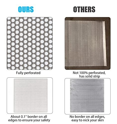 Perforated Stainless Steel Sheet 12″ x 12″ x 0.06″ (16 GA) – Metal Mesh Panel