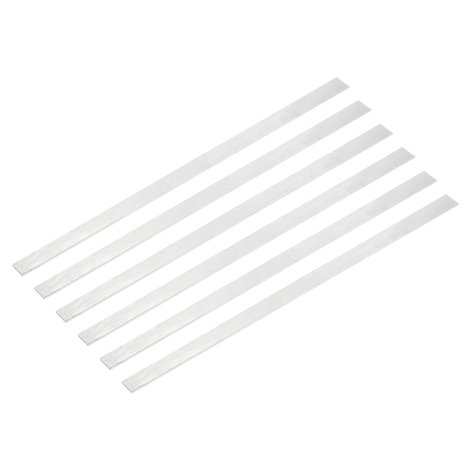 6 Pcs Square Aluminum Flat Bar, 1/16″ (1.5mm) Thick x 19/32″ (15mm) Width x 12″