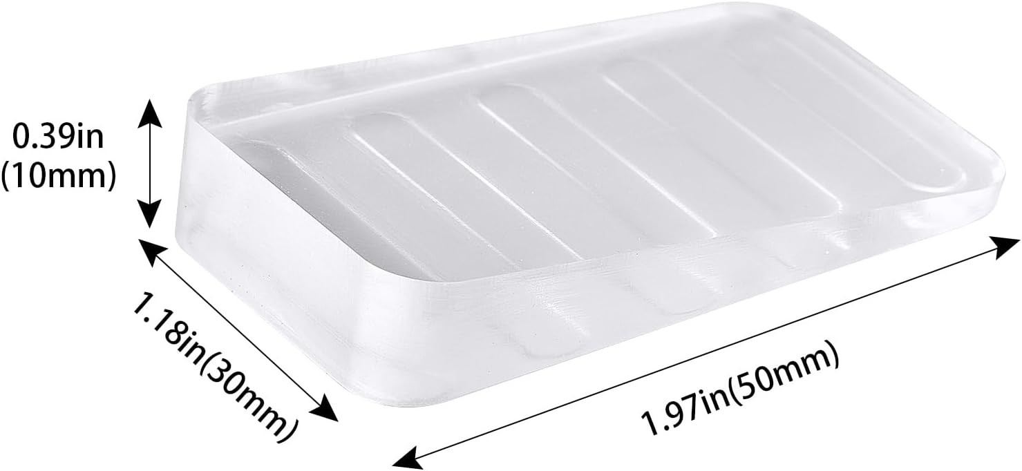 Rubber Wedges Shims 6 Pack Table Wedge Clear Toilet Shims for Leveling, Furni…