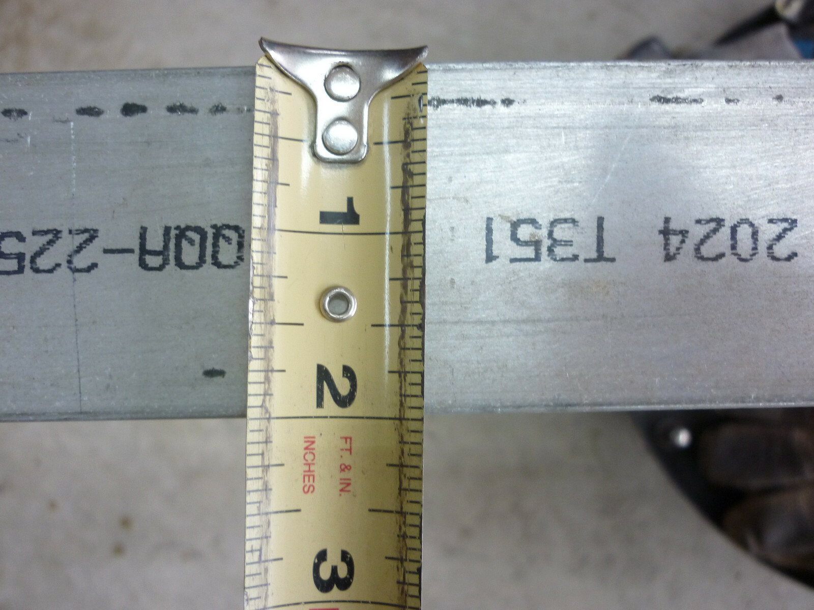 2024 T351 Aluminum Bar 1″ Thick x 2.0″ Wide x 29″ Length