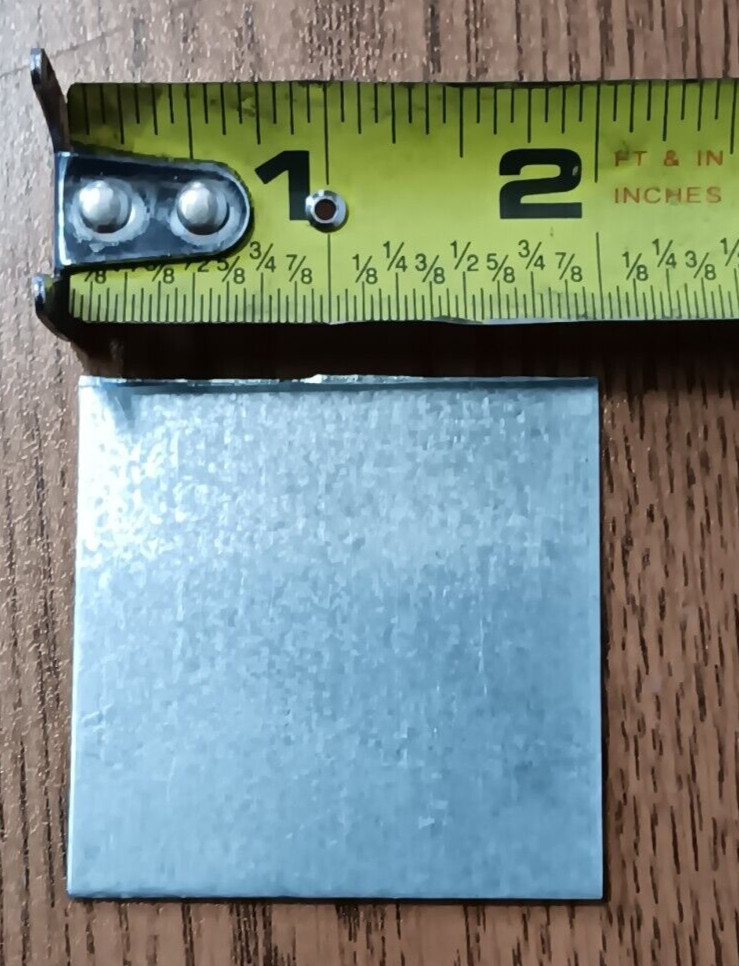 25PCS GALVANIZED G90 STEEL, 20GA (.035) 2″X2″, SCRAP, WELDING
