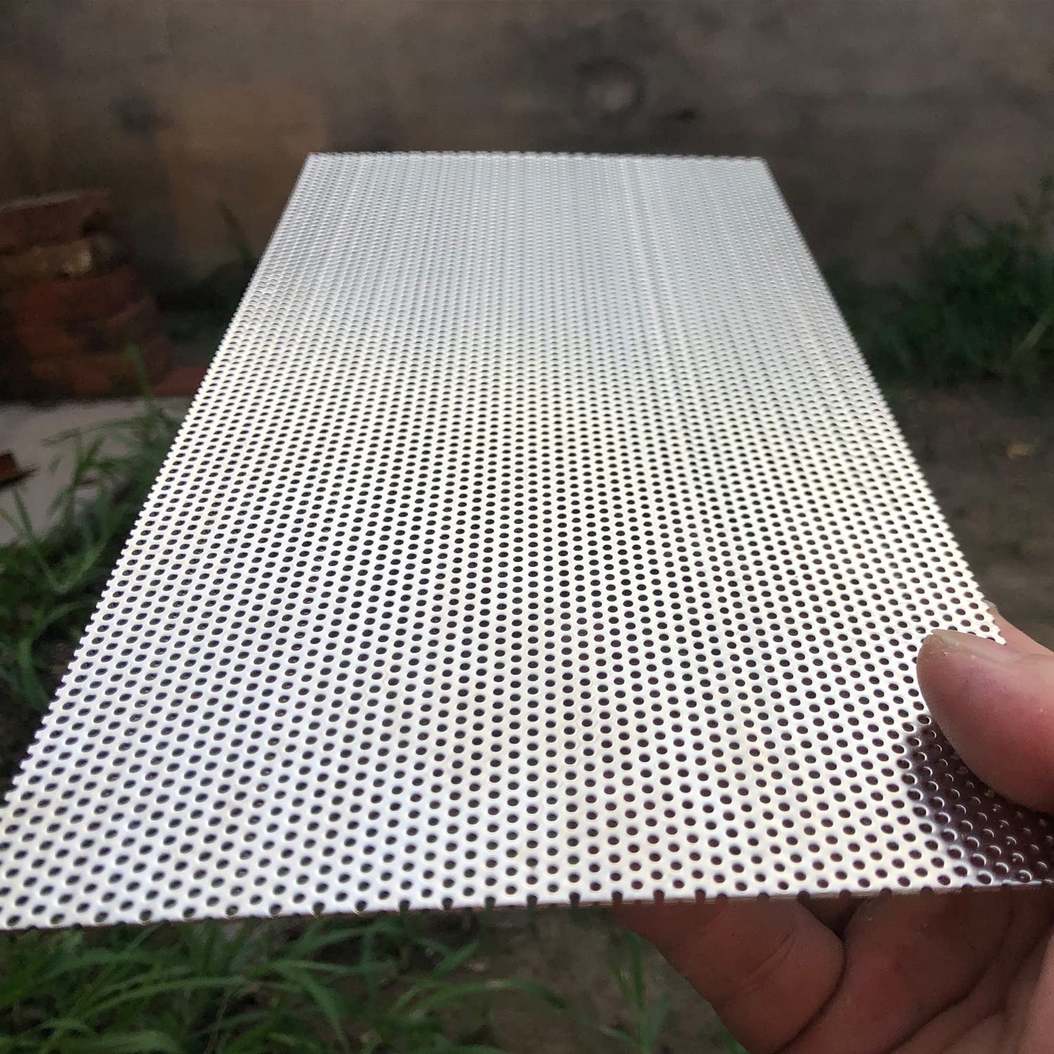 FengYoo Perforated Metal Sheets-Expanded & 11.8″x5.9″, Silver