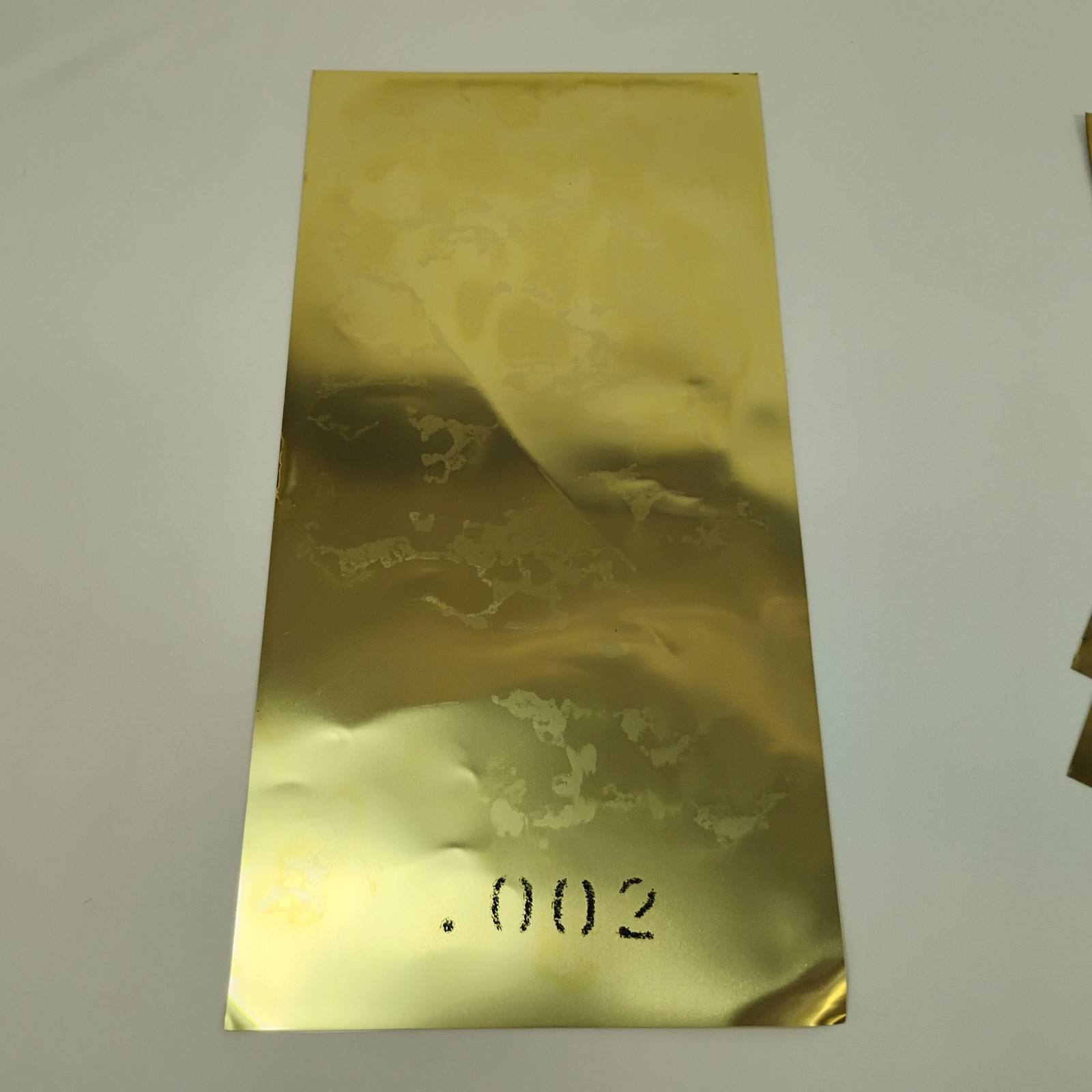 12 Pc Brass Shim Stock Assortment 6″ x 12″ .001-.015 *One Sheet Cut Down*