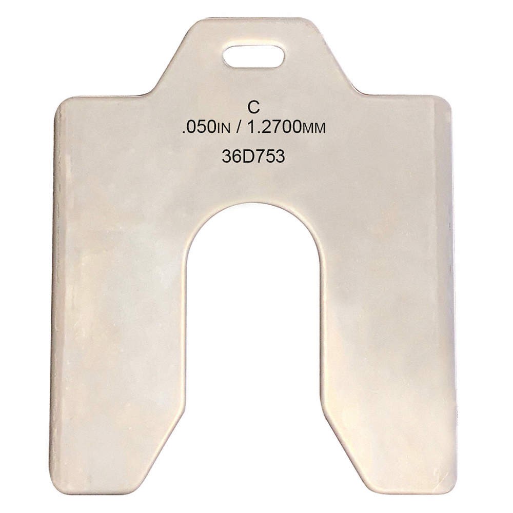 GRAINGER APPROVED 36D753 Slotted Shim,4×4 Inx0.050In,PK10 36D753