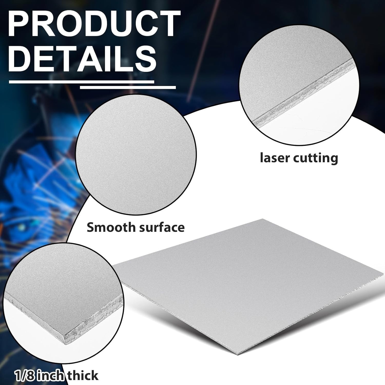 Durable 304 Stainless Steel Plate 1/8” x 8” x 10” for Various Applications