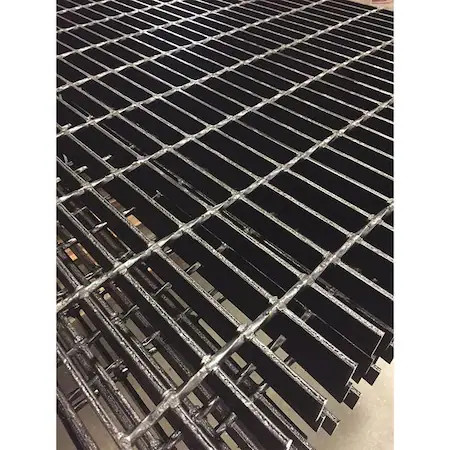 Zoro Select 20188S100-B4 Carbon Steel Bar Grating, Smooth, 48 In L, 24 In W,,