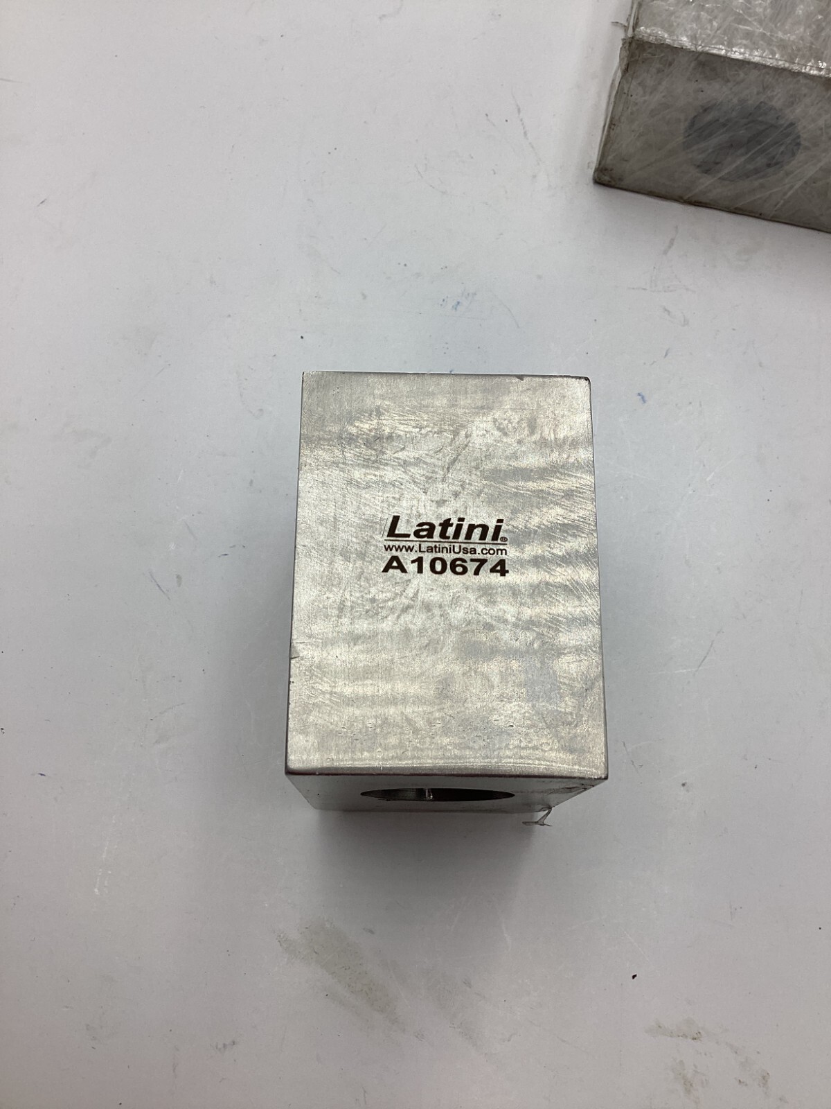 (QTY 3) Latini A10674 Steel Square Block Silver Gray 3 Inch Heavy Duty
