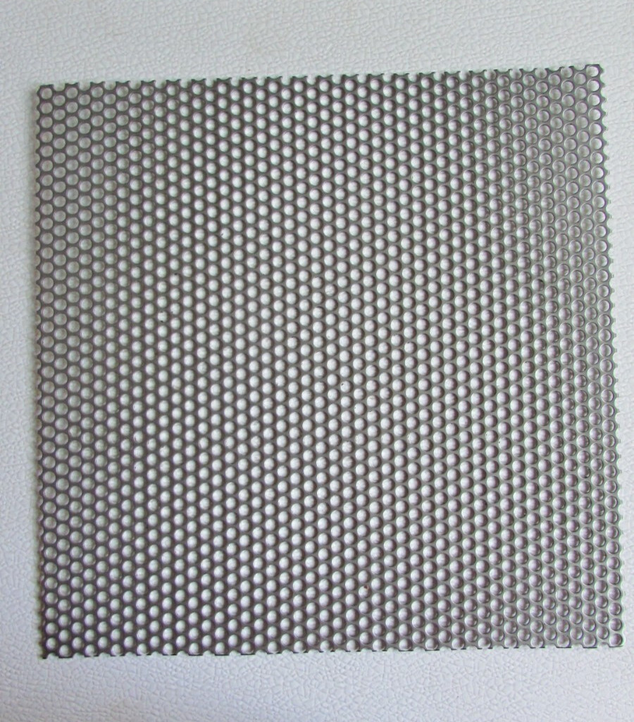 1/4″ HOLES–16 GA.-(0598)-304 STAINLESS PERFORATED SHEET- 12″ X 12″
