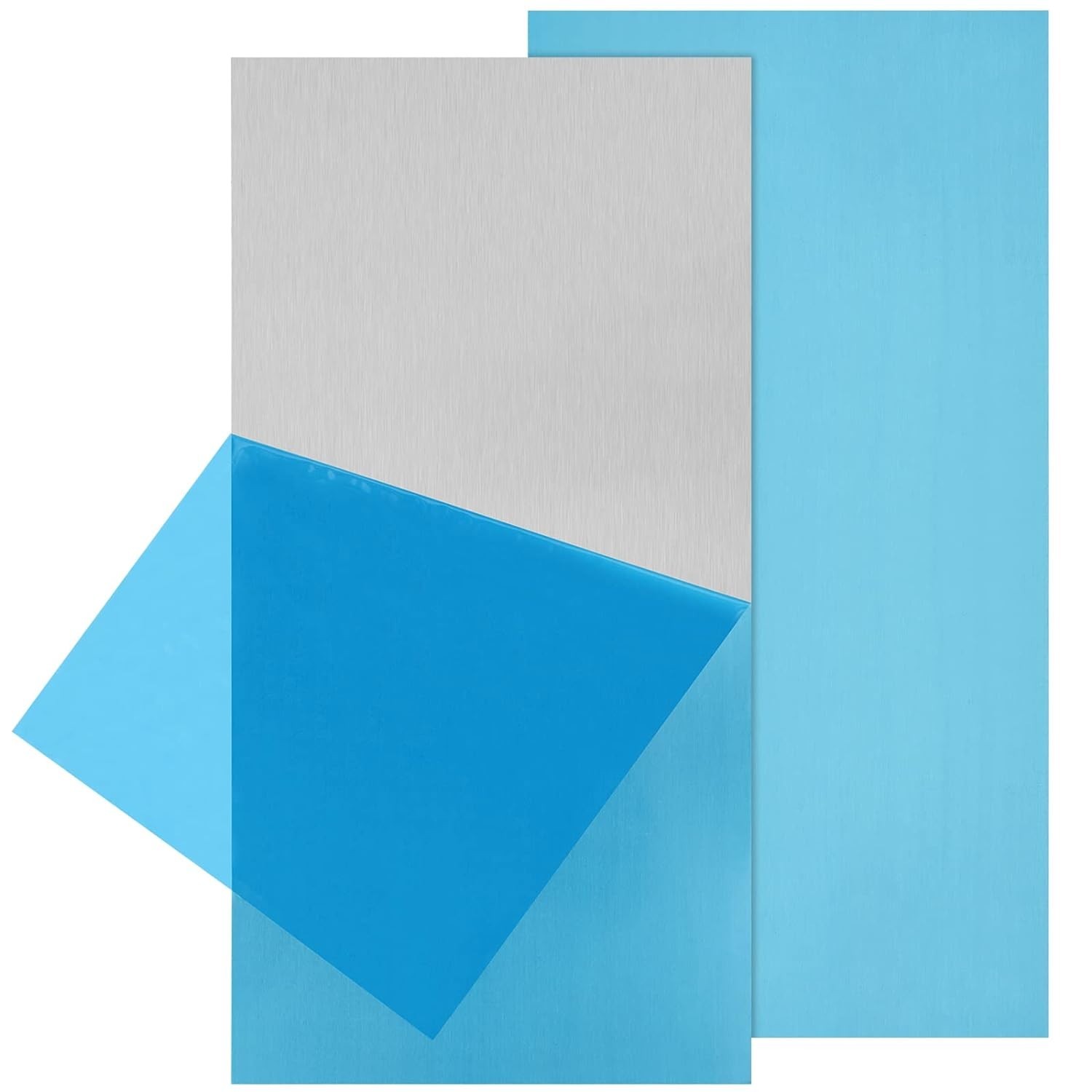 2-Piece Set of 6061 Sheet Metal – 6x12x0.125 Inch Plates, Scratch-Resistant