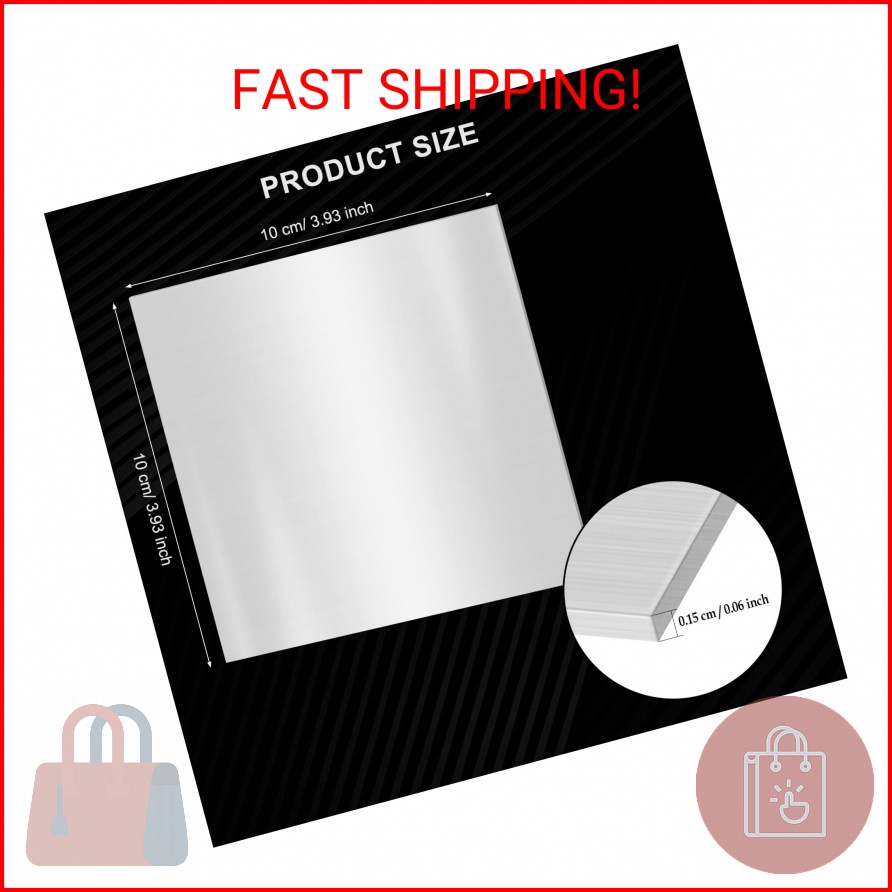 2PACK 4 x 4 x 1/16 Inch 304 Stainless Steel Sheets – 1/16 inch Thickness Stainle