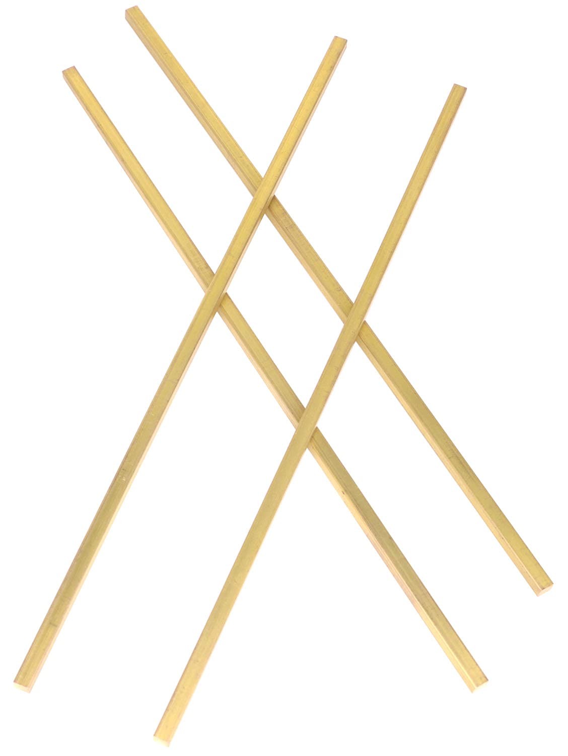 1/4×1/4×12 Inch C360 Brass Square Bar Solid 0.23 Inch Flat Mill Stock 4 PCS