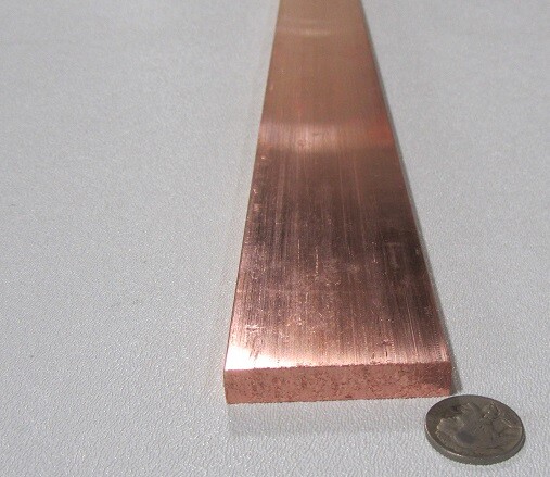 182 Copper Bar 3/8″ Thick x 2.0″ Wide x 3 Foot Length