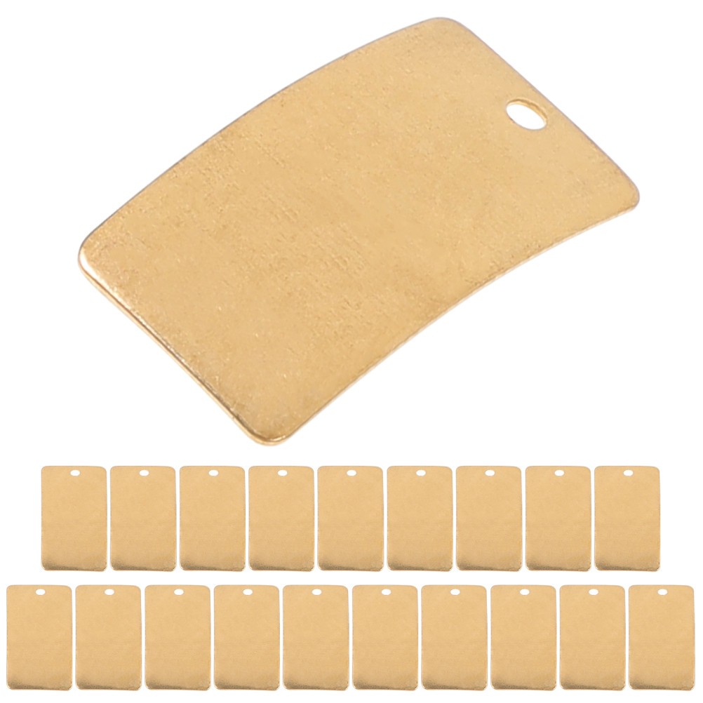 25Pcs Brass Plates for DIY Jewelry Reusable Metal Sheets Golden