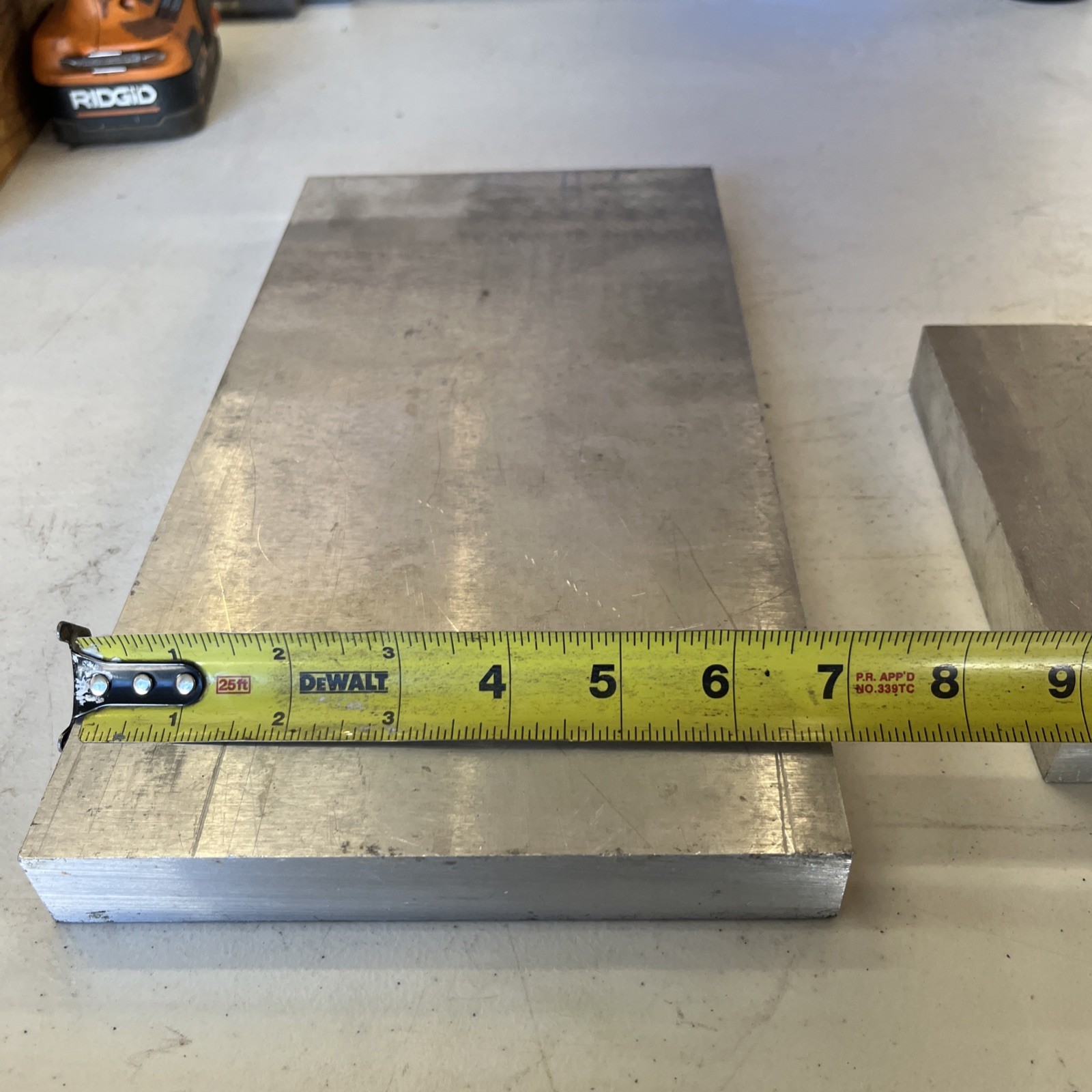 1″ thick Aluminum Lot Of (2). 6 7/8 “X 13 1/8 “X 1” And 4 1/8”x6 1/2”x 1”.